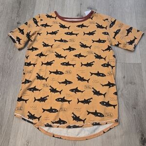 DotDotSmile Shark Nice To Eat You Short Sleeve Shirt Boys Size 12/14 NWT